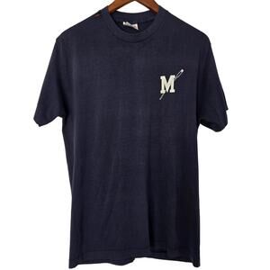 Vintage 80s Selec‑T Navy Blue Single‑Stitched T‑Shirt Ultra Soft Size XL